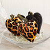 black velvet heart, leopard velvet heart, door knob hanger, leopard tiered tray, tray decor, cheetah print